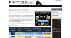 Desktop Screenshot of playpokeronline.ca